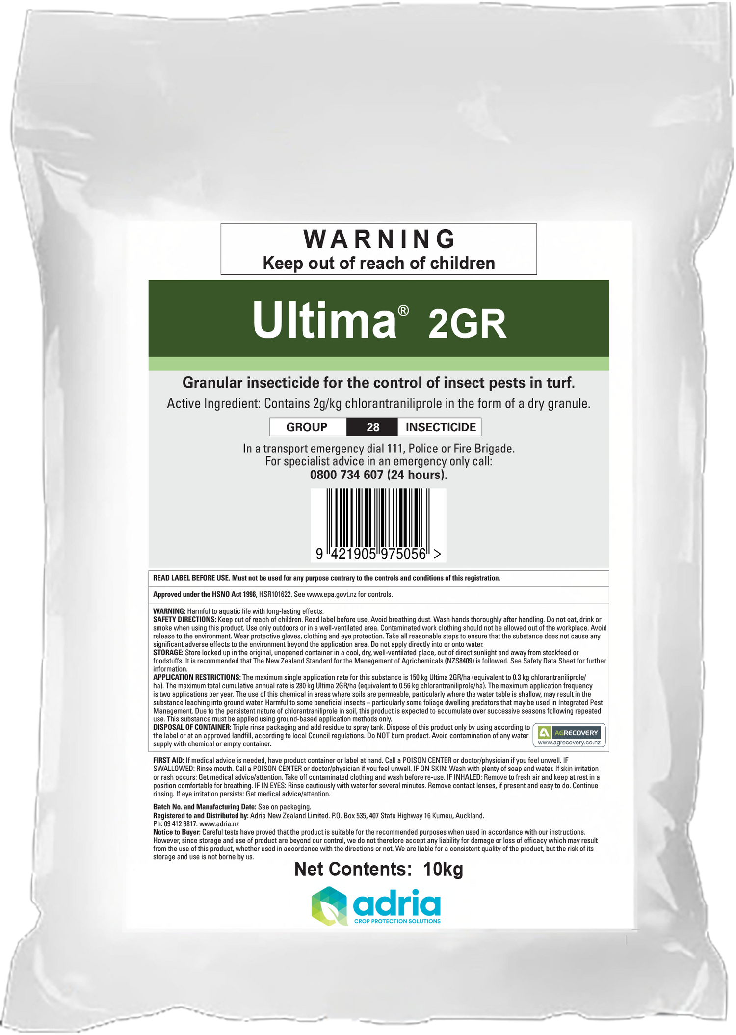 ULTIMA GR Grass Grubs Lawn Insecticide